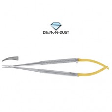 Diam-n-Dust™ Castroviejo Micro Needle Holder Curved - Delicate Stainless Steel, 18 cm - 7"